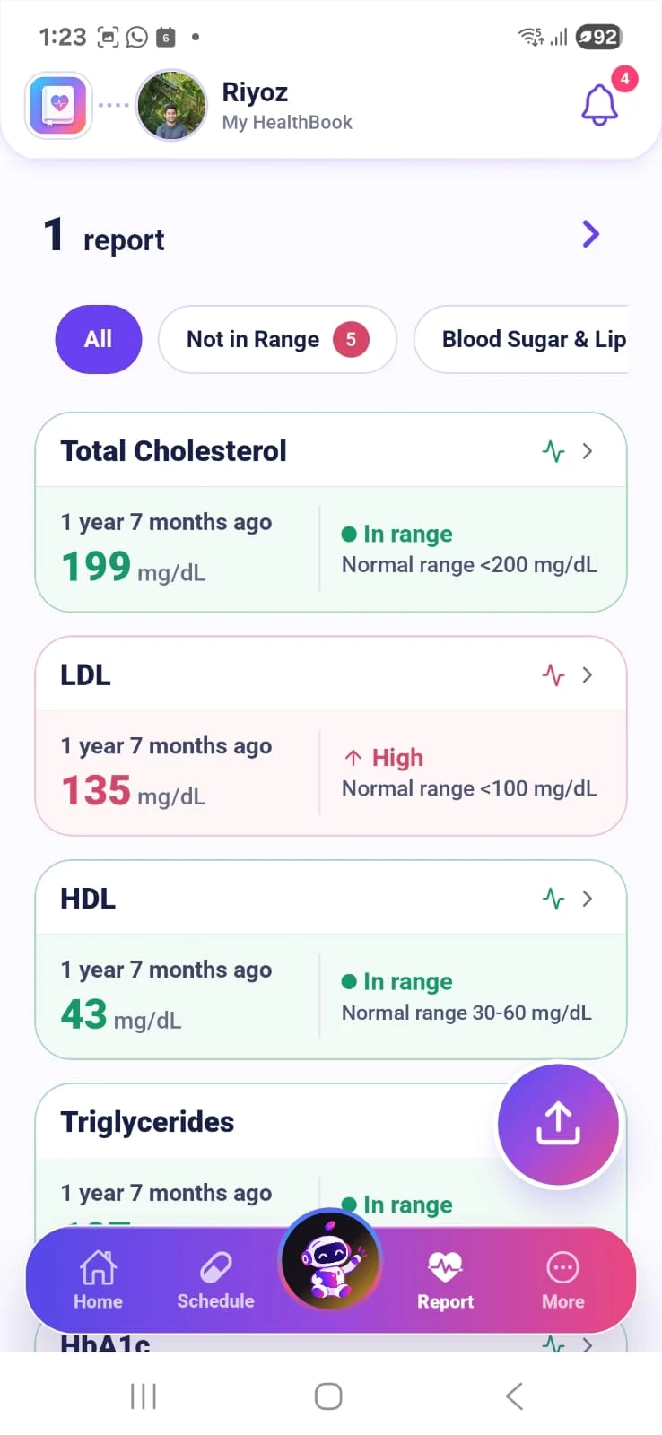 HealthiBit report insights